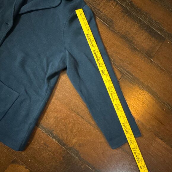 Talbots merino wool knit blazer cardigan size 2XL women’s blue green lagenlook m - Picture 6 of 9